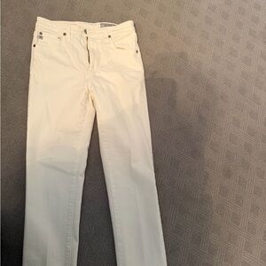 AG Isabelle high rise straight crop White
